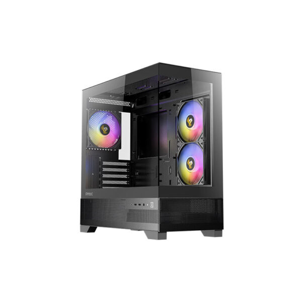 Case Antec/cx500m Black ARGB Mini Tower Micro-atx 2x120mm ARGB Reverse Fans 1x120mm ARGB Rear