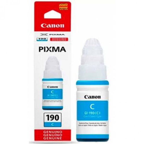 Botella Canon Gi190 Cyan Gi1100/2100/3100 7000 Pag Gi190c