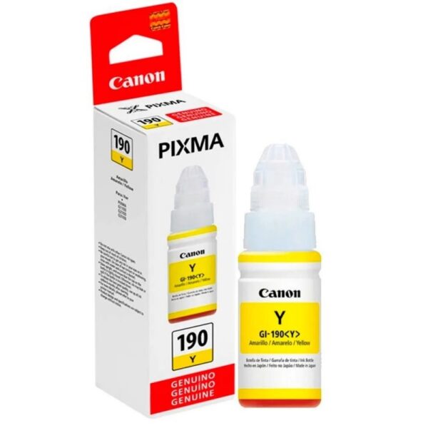 Botella Canon Gi190 Amarillo Gi1100/2100/3100 7000 Pag Gi190y