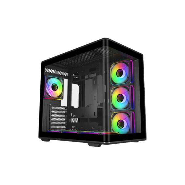 Case Cooler Master/mid Tower Elite 600 Black 1x120mm ARGB Rear 3x120mm Side Mount
