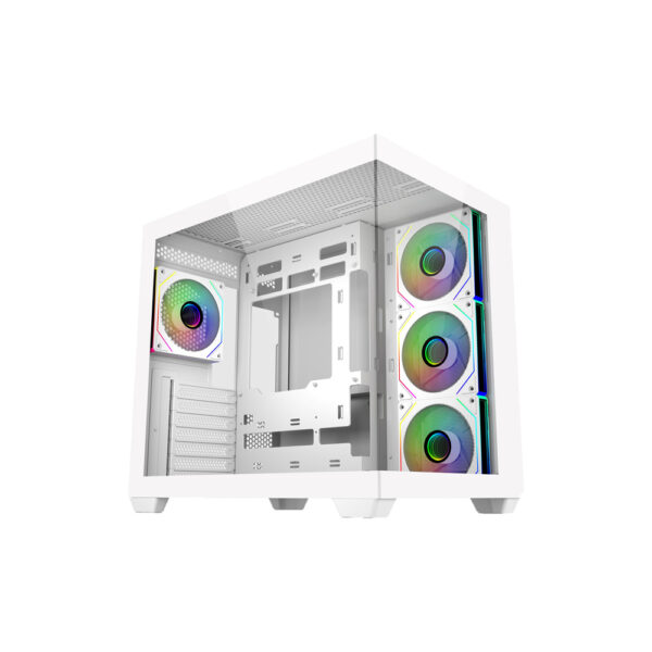 Case Cooler Master/mid Tower Elite681 White 1x120mm ARGB 3x120mm Side Mount 1xusb Type C