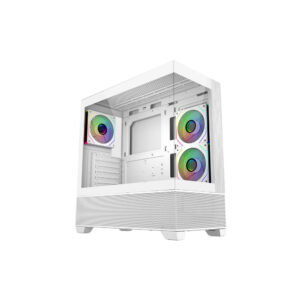 COOCASATXE690-WHNN-S00_1_1.jpg Case Cooler Master/mid Tower Elite 690 White Wood 1x120mm ARGB Rear 2x120mm Side Mount
