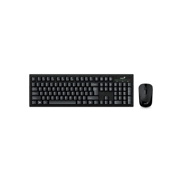 Combo Teclado y Mouse Genius Km-8101 Wireless Negro/rf 2.4ghz /indicador de Bateria/pilas Aa X 2