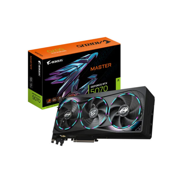 GIGTARNVIGV-N5070AORUSM-12G_1_1.jpg Tarjeta de Video Gigabyte/aorus Geforce Rtx5070 Master 12g Gddr7 Pcie 5.0 2715mhz 28gbps 750w