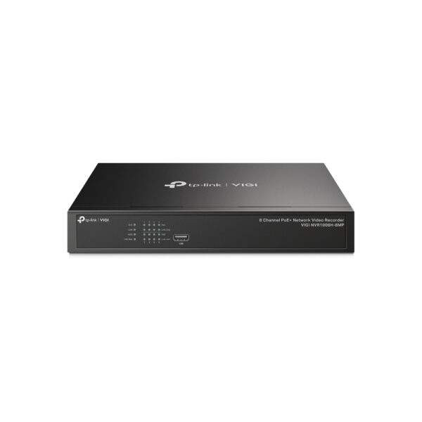 Grabadora Tplink/ Vigi Nvr1008h-8mp/8 Canales Poe /h.265 Plus /onvif/soporta 1 Disco Hasta 10